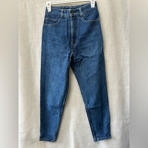 Vintage Guess Blue Jeans Size 27 Straight Leg with Ankle Zippers & Altered Waist